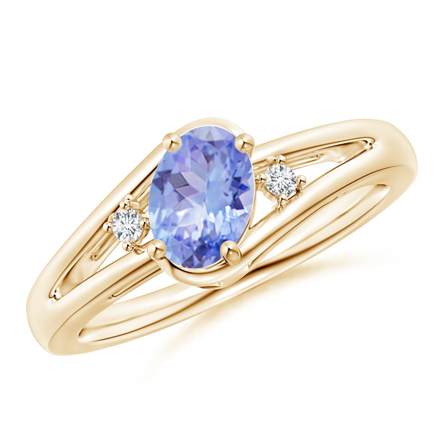 A - Tanzanite / 0.84 CT / 14 KT Yellow Gold