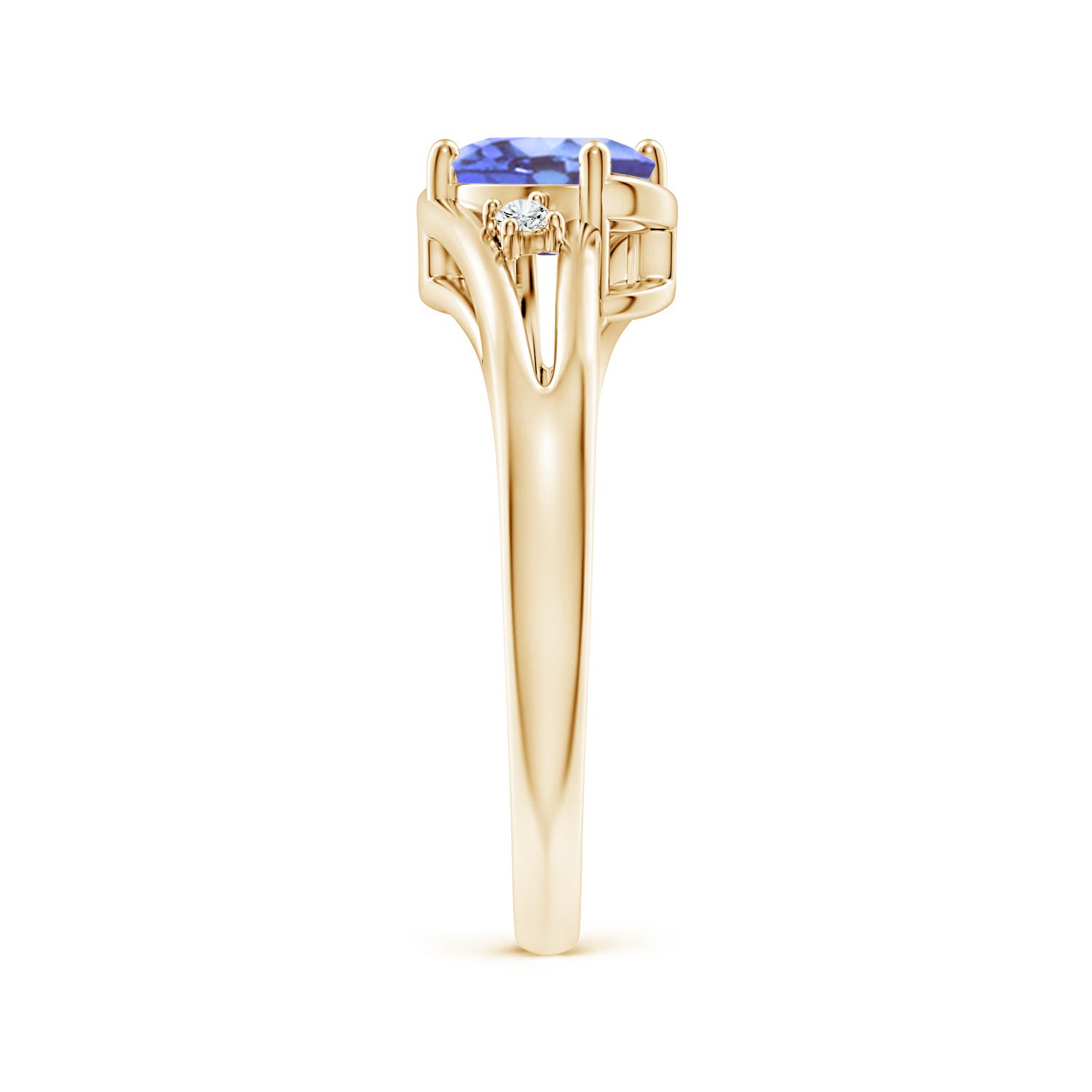 A - Tanzanite / 0.84 CT / 14 KT Yellow Gold