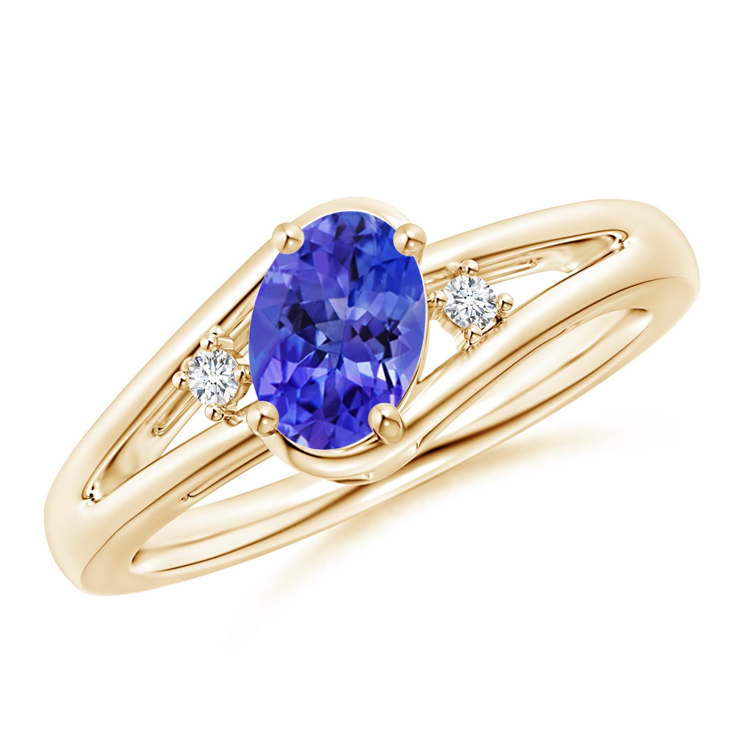 AAA - Tanzanite / 0.84 CT / 14 KT Yellow Gold