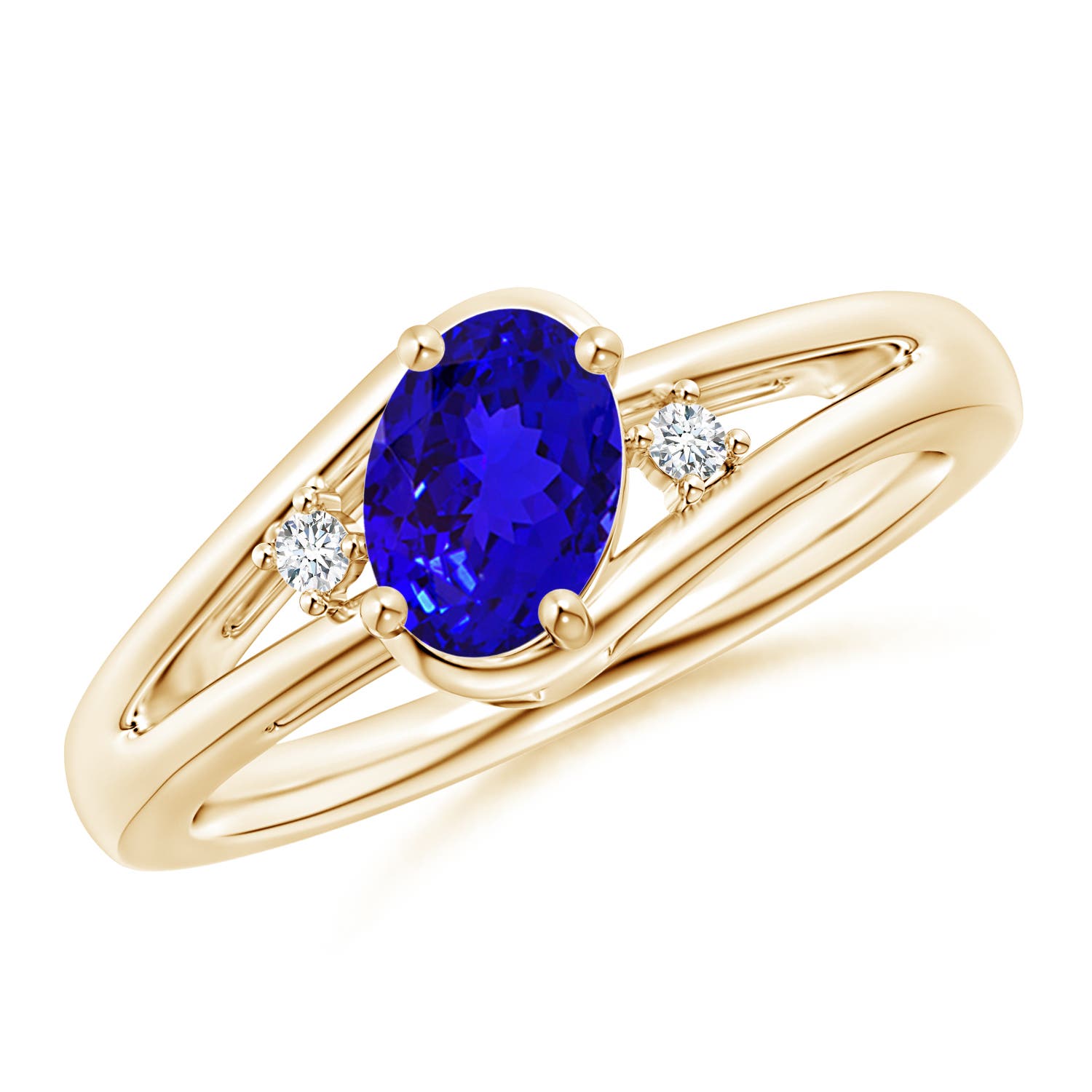 AAAA - Tanzanite / 0.84 CT / 14 KT Yellow Gold