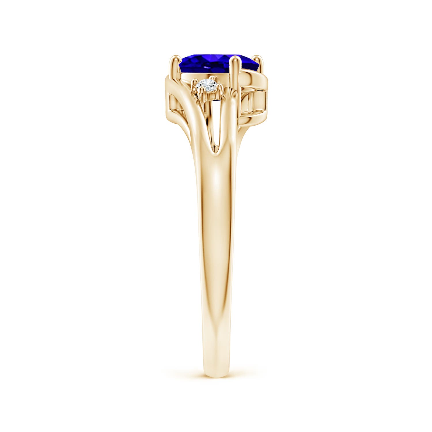 AAAA - Tanzanite / 0.84 CT / 14 KT Yellow Gold