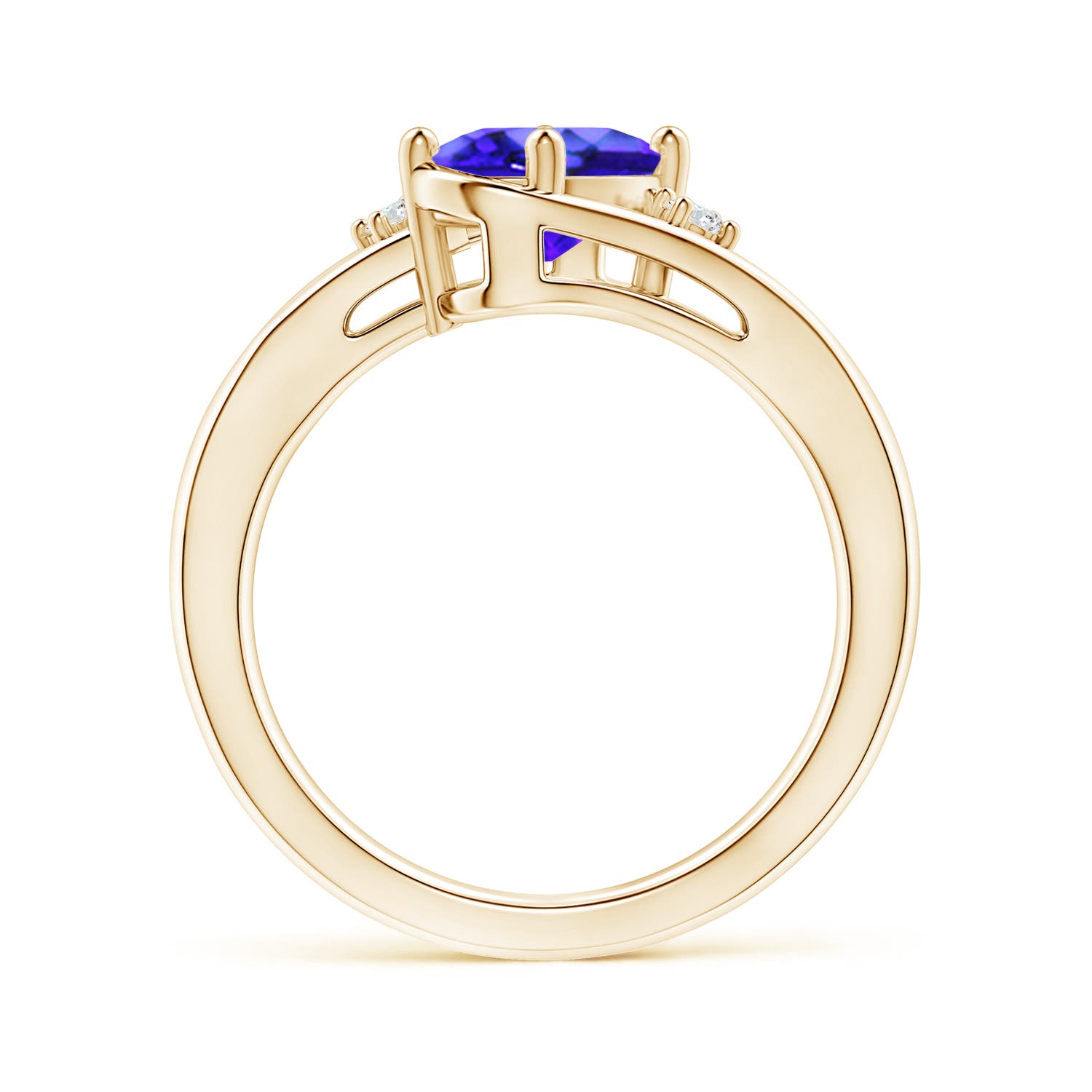 AAA - Tanzanite / 1.3 CT / 14 KT Yellow Gold