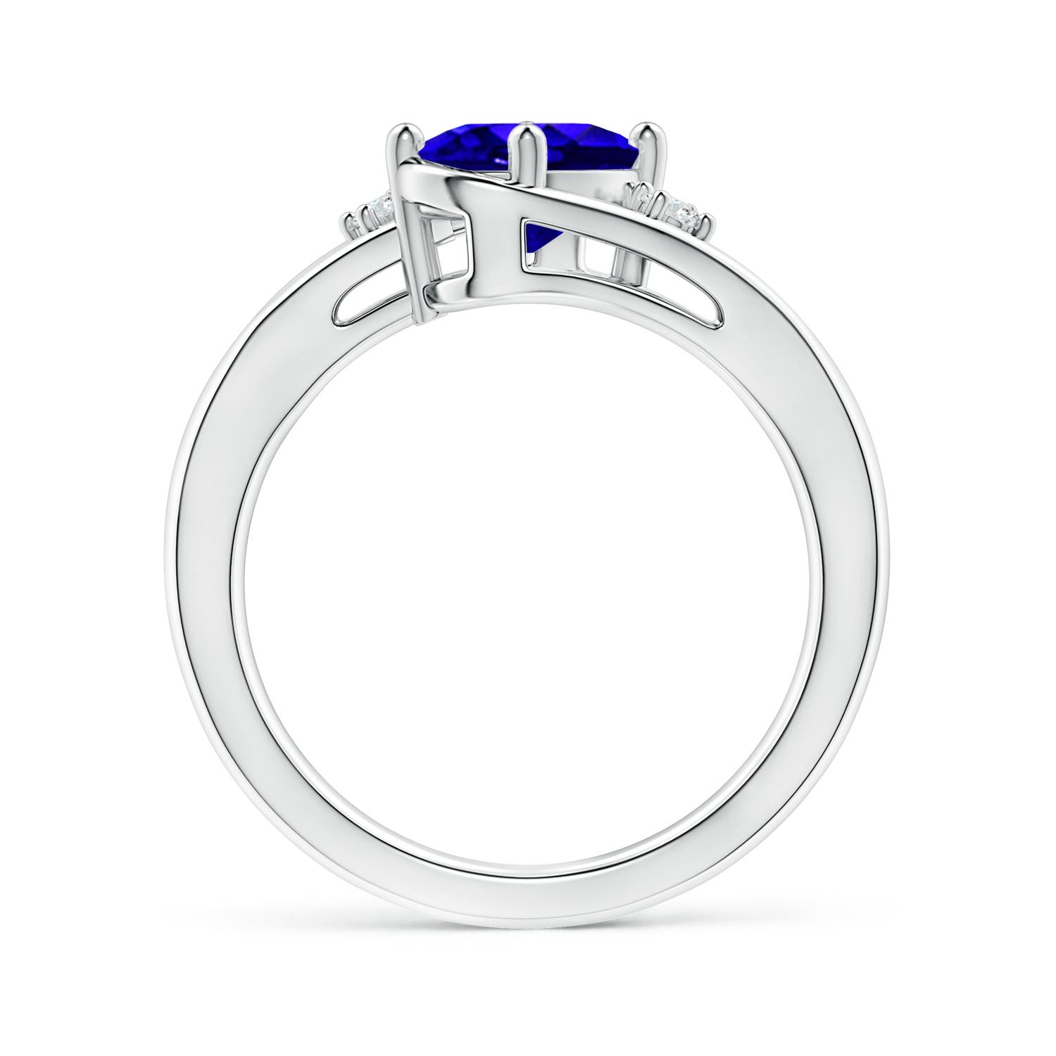 AAAA - Tanzanite / 1.3 CT / 14 KT White Gold