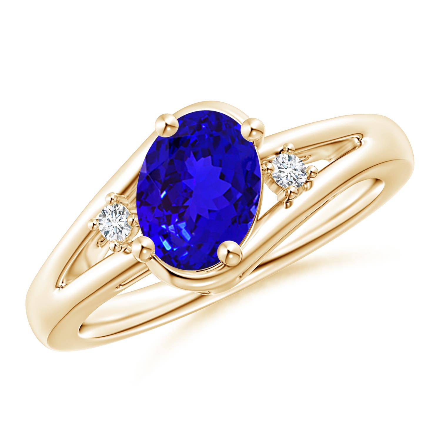 AAAA - Tanzanite / 1.3 CT / 14 KT Yellow Gold