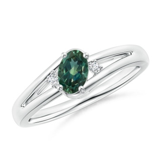 Oval AA Teal Montana Sapphire