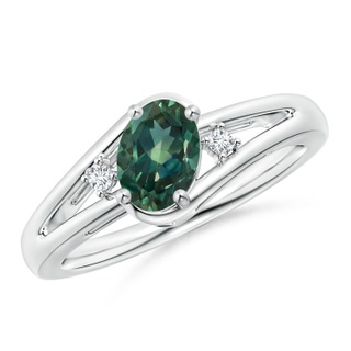 Oval AA Teal Montana Sapphire