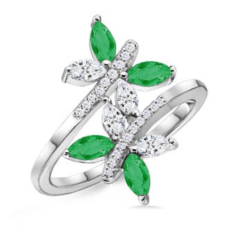 A - Emerald / 1.11 CT / 14 KT White Gold