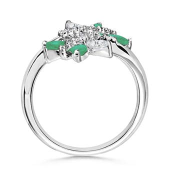 A - Emerald / 1.11 CT / 14 KT White Gold