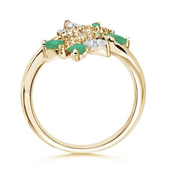 A - Emerald / 1.11 CT / 14 KT Yellow Gold