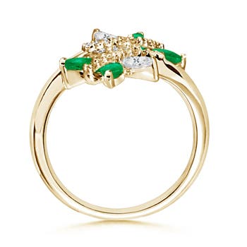 AAA - Emerald / 1.11 CT / 14 KT Yellow Gold