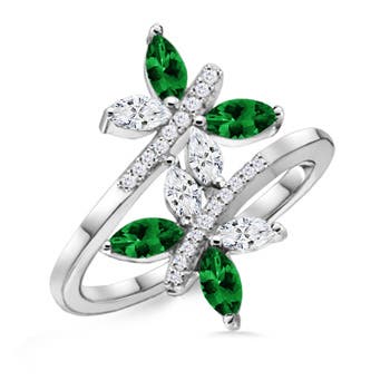 AAAA - Emerald / 1.11 CT / 14 KT White Gold