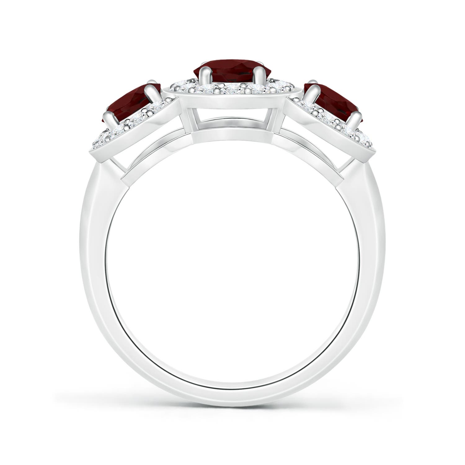 AAA - Garnet / 2.49 CT / 14 KT White Gold