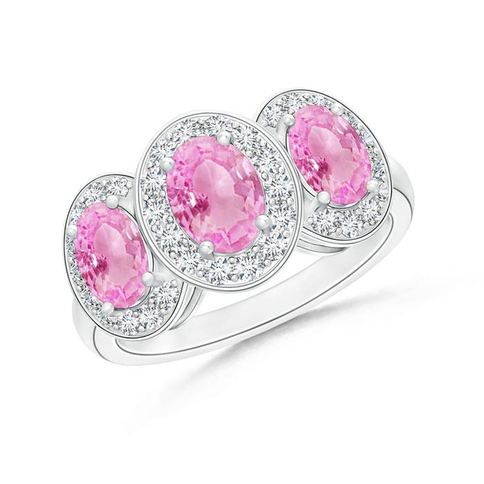 A - Pink Sapphire / 2.44 CT / 14 KT White Gold