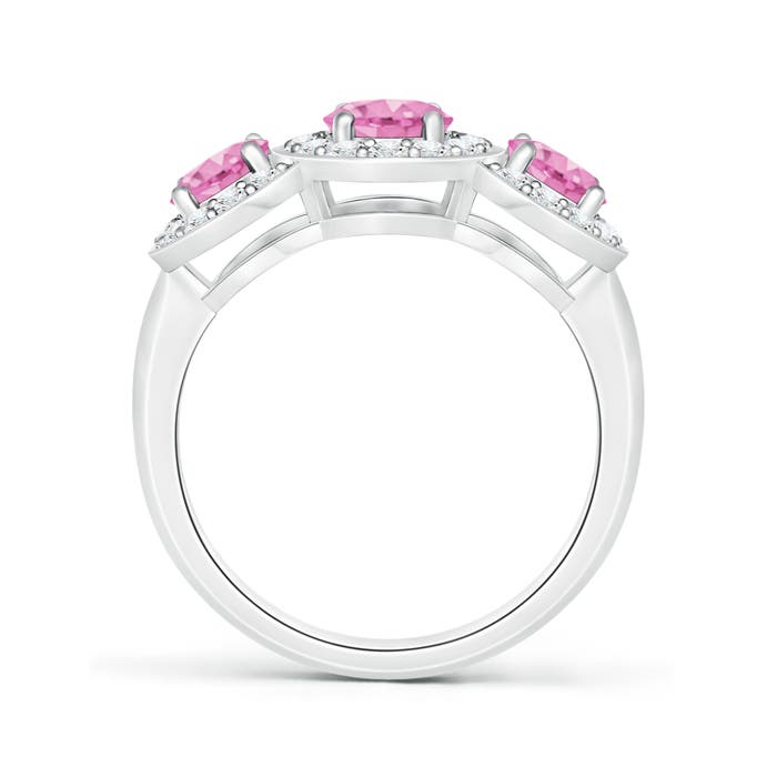 A - Pink Sapphire / 2.44 CT / 14 KT White Gold