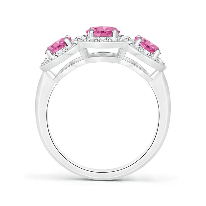 AA - Pink Sapphire / 2.44 CT / 14 KT White Gold