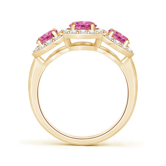 AAA - Pink Sapphire / 2.44 CT / 14 KT Yellow Gold