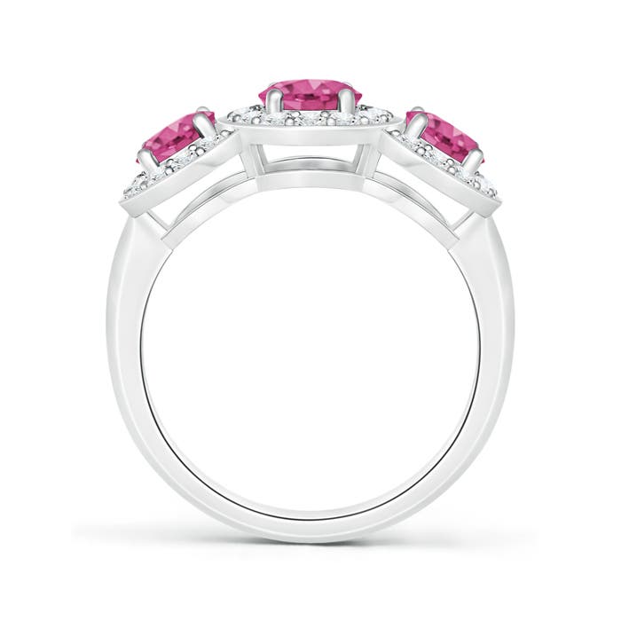 AAAA - Pink Sapphire / 2.44 CT / 14 KT White Gold