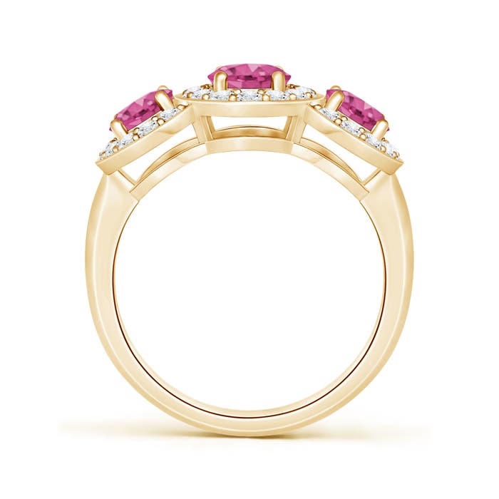 AAAA - Pink Sapphire / 2.44 CT / 14 KT Yellow Gold