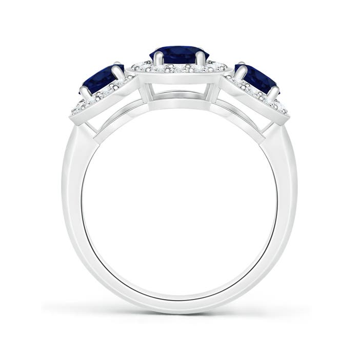 A - Blue Sapphire / 2.54 CT / 14 KT White Gold