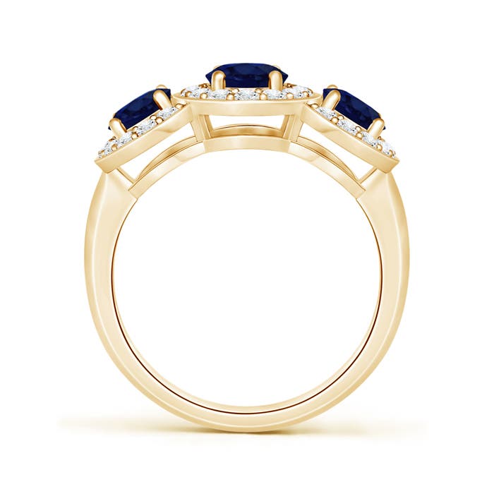 A - Blue Sapphire / 2.54 CT / 14 KT Yellow Gold