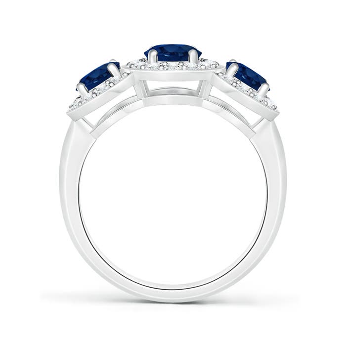 AA - Blue Sapphire / 2.54 CT / 14 KT White Gold