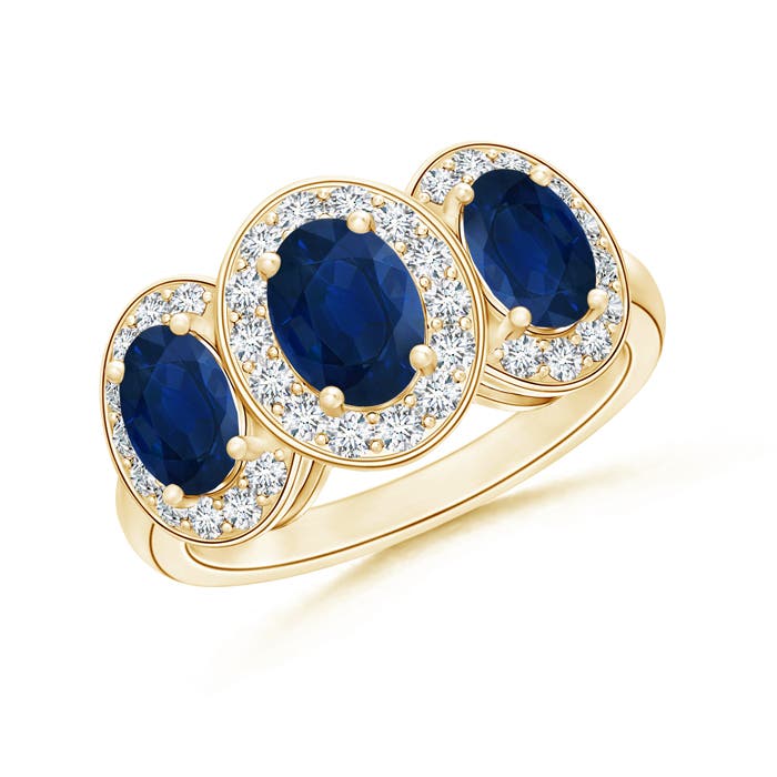 AA - Blue Sapphire / 2.54 CT / 14 KT Yellow Gold