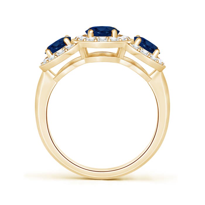 AA - Blue Sapphire / 2.54 CT / 14 KT Yellow Gold