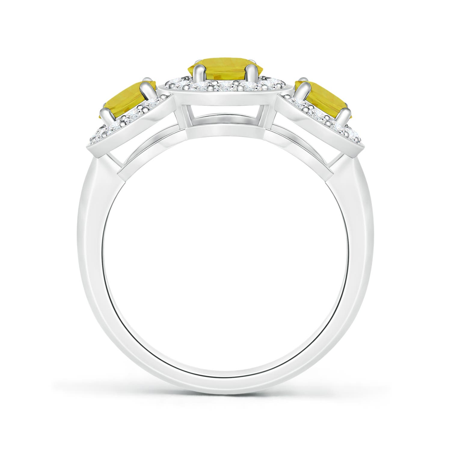 A - Yellow Sapphire / 2.81 CT / 14 KT White Gold