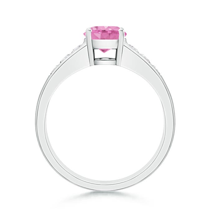 A - Pink Sapphire / 1.26 CT / 14 KT White Gold