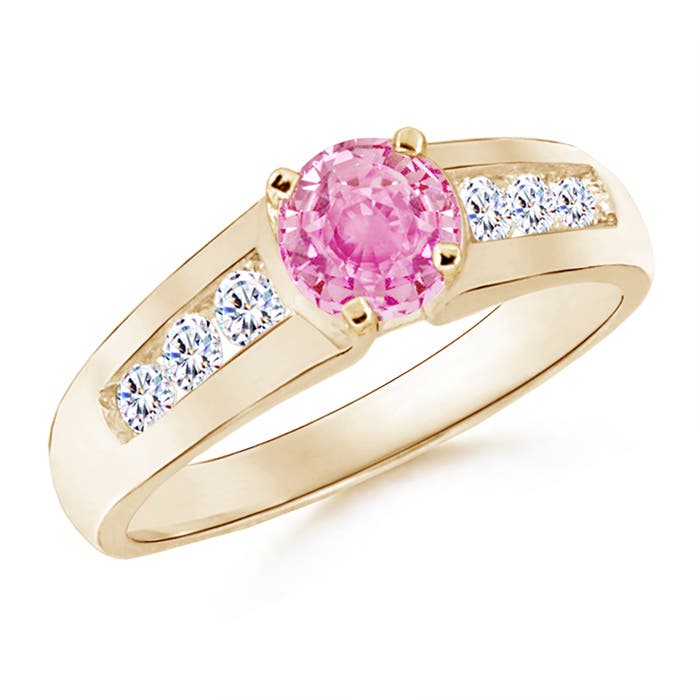 A - Pink Sapphire / 1.26 CT / 14 KT Yellow Gold