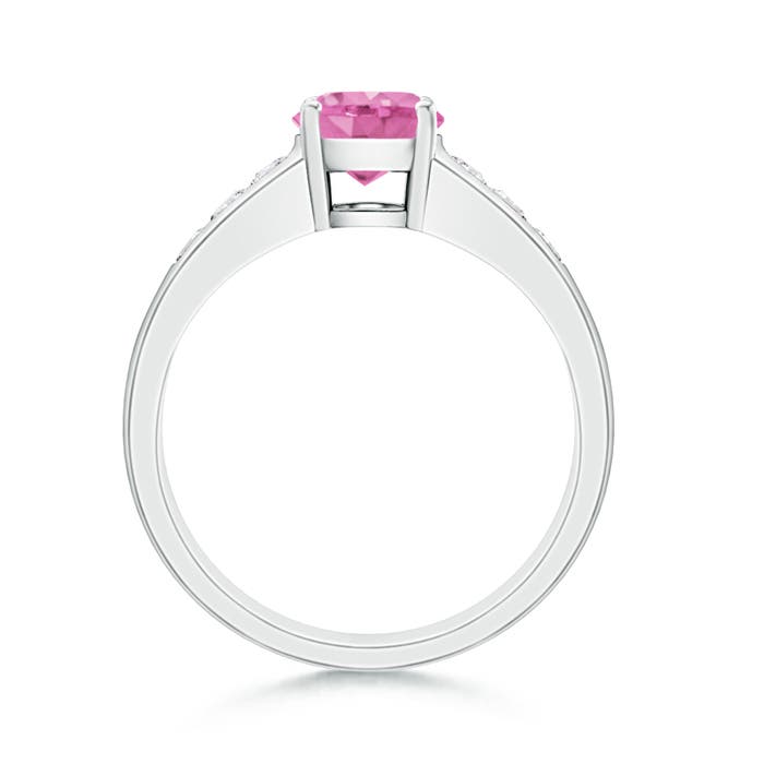 AA - Pink Sapphire / 1.26 CT / 14 KT White Gold