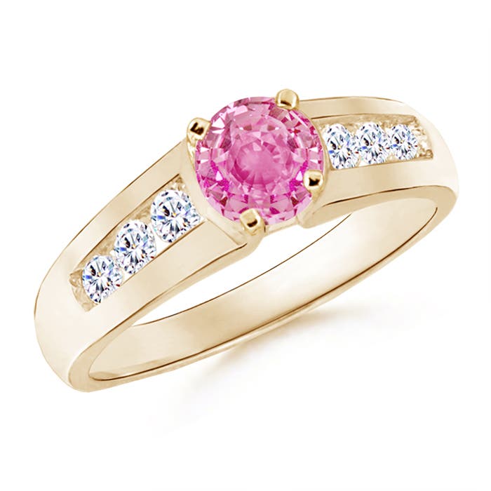 AA - Pink Sapphire / 1.26 CT / 14 KT Yellow Gold