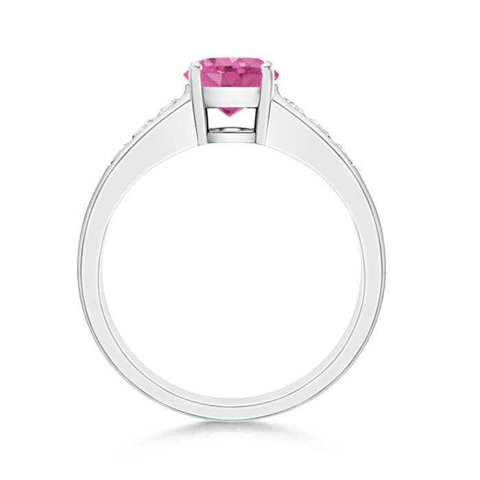 AAA - Pink Sapphire / 1.26 CT / 14 KT White Gold