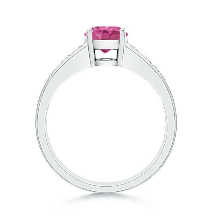 AAAA - Pink Sapphire / 1.26 CT / 14 KT White Gold