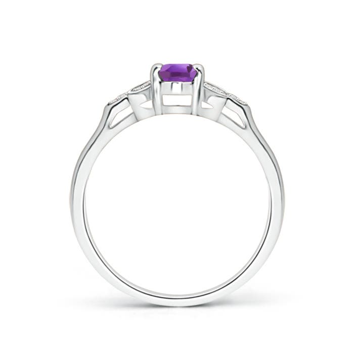 A - Amethyst / 0.46 CT / 14 KT White Gold