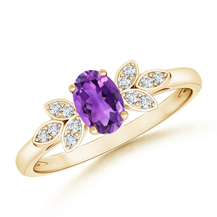 AAA - Amethyst / 0.46 CT / 14 KT Yellow Gold