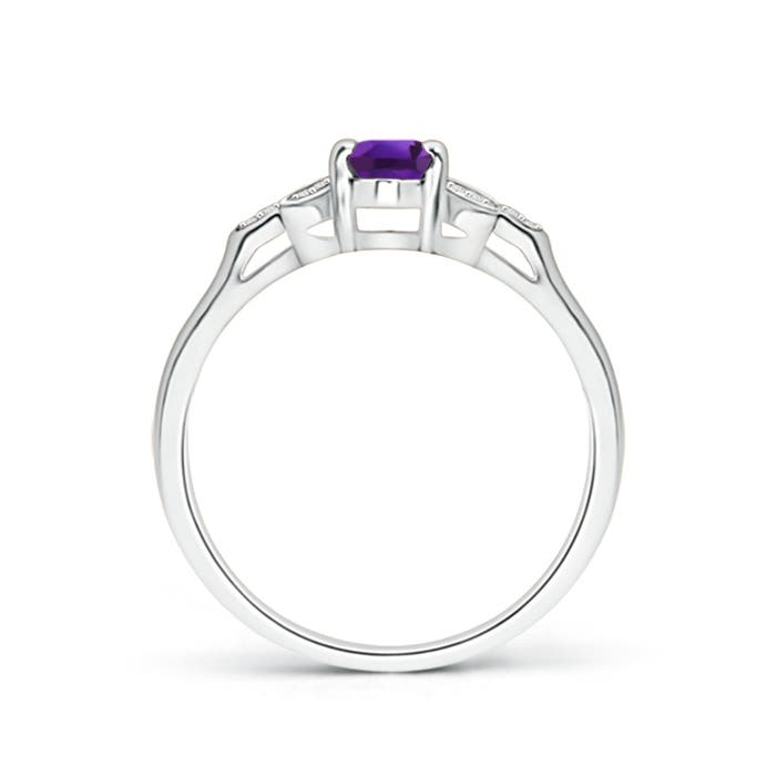 AAAA - Amethyst / 0.46 CT / 14 KT White Gold