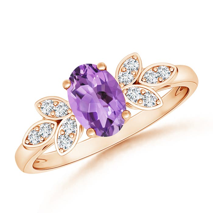 A - Amethyst / 0.8 CT / 14 KT Rose Gold