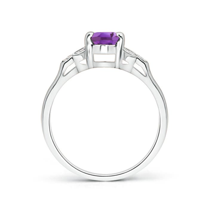 A - Amethyst / 0.8 CT / 14 KT White Gold