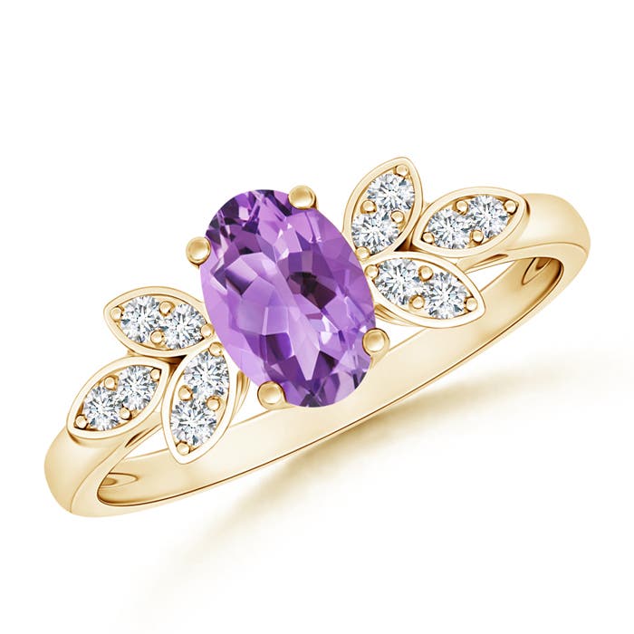 A - Amethyst / 0.8 CT / 14 KT Yellow Gold