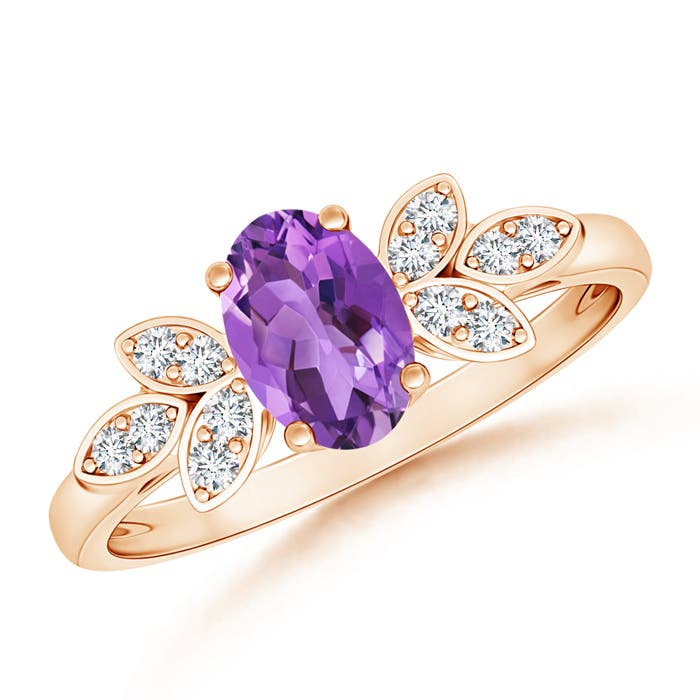 AA - Amethyst / 0.8 CT / 14 KT Rose Gold