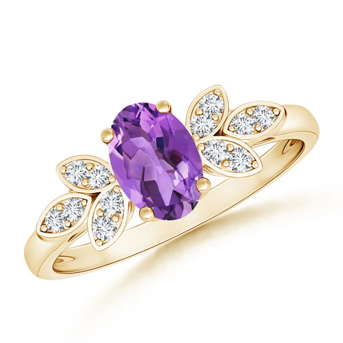 AA - Amethyst / 0.8 CT / 14 KT Yellow Gold