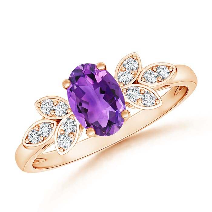 AAA - Amethyst / 0.8 CT / 14 KT Rose Gold