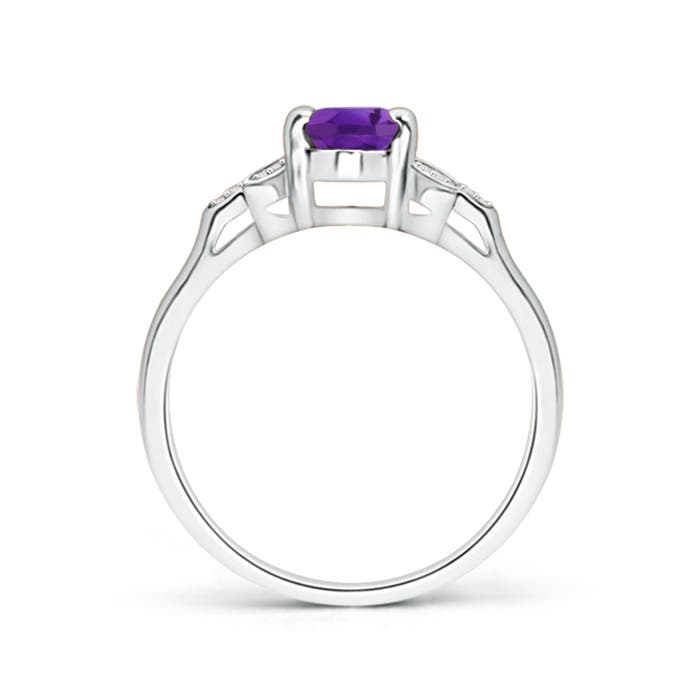 AAA - Amethyst / 0.8 CT / 14 KT White Gold