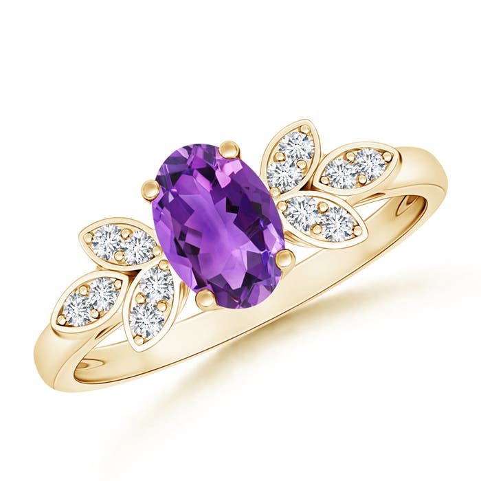 AAA - Amethyst / 0.8 CT / 14 KT Yellow Gold