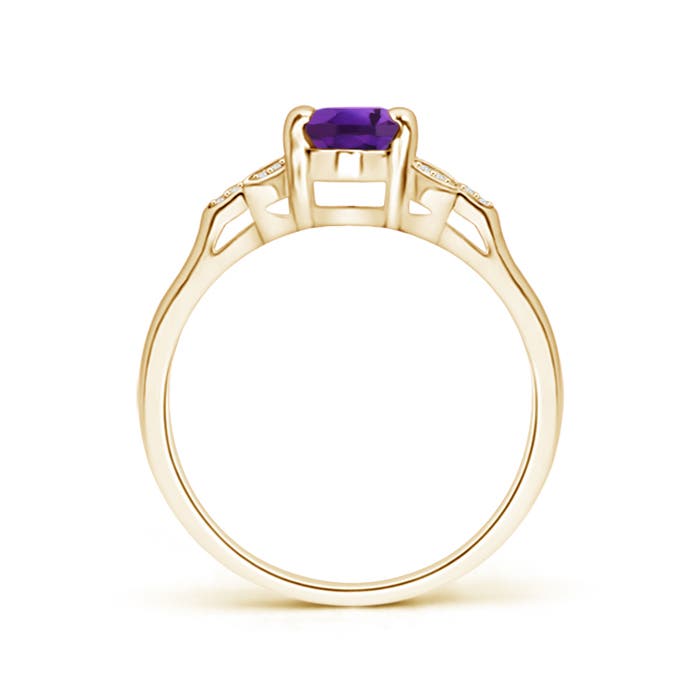 AAAA - Amethyst / 0.8 CT / 14 KT Yellow Gold