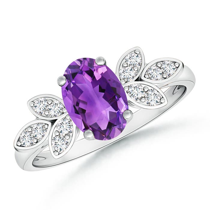 AAA - Amethyst / 1.27 CT / 14 KT White Gold