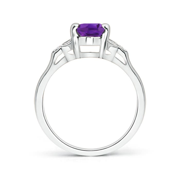 AAA - Amethyst / 1.27 CT / 14 KT White Gold