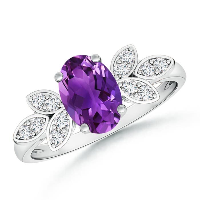 AAAA - Amethyst / 1.27 CT / 14 KT White Gold