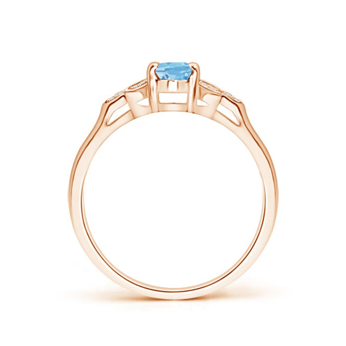 AAAA - Aquamarine / 0.46 CT / 14 KT Rose Gold